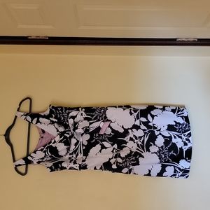 Dress Barn black and White satin dress